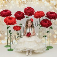 Аренда ростовых цветов из бумаги "Пионы красные"